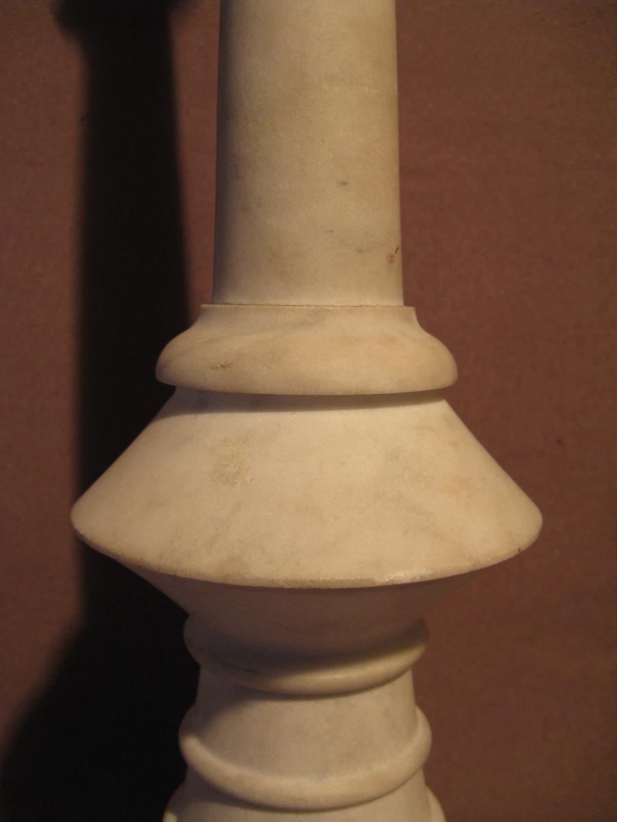 Pair Of Marble Candles Pikes-photo-1