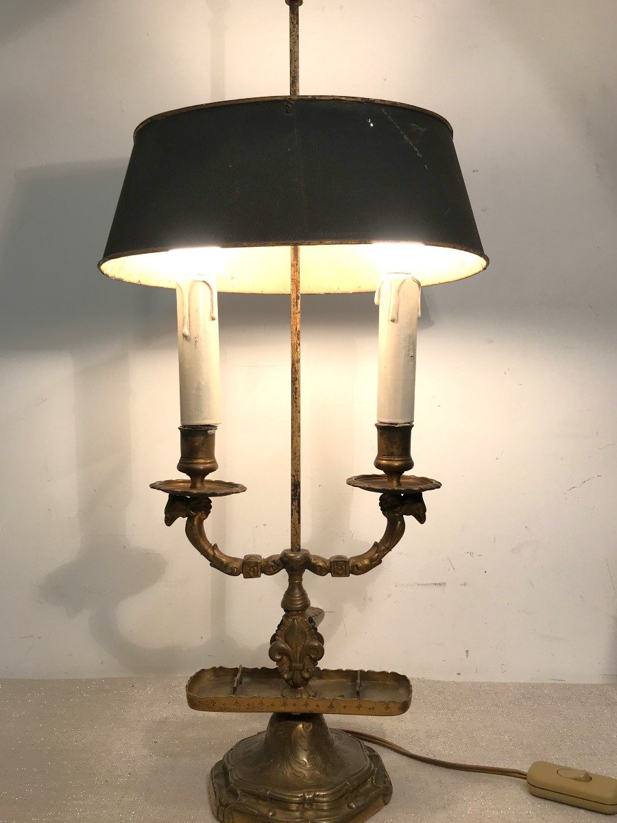 Lampe Bouillotte Empire Fleurs De Lys Têtes d'Aigles-photo-8