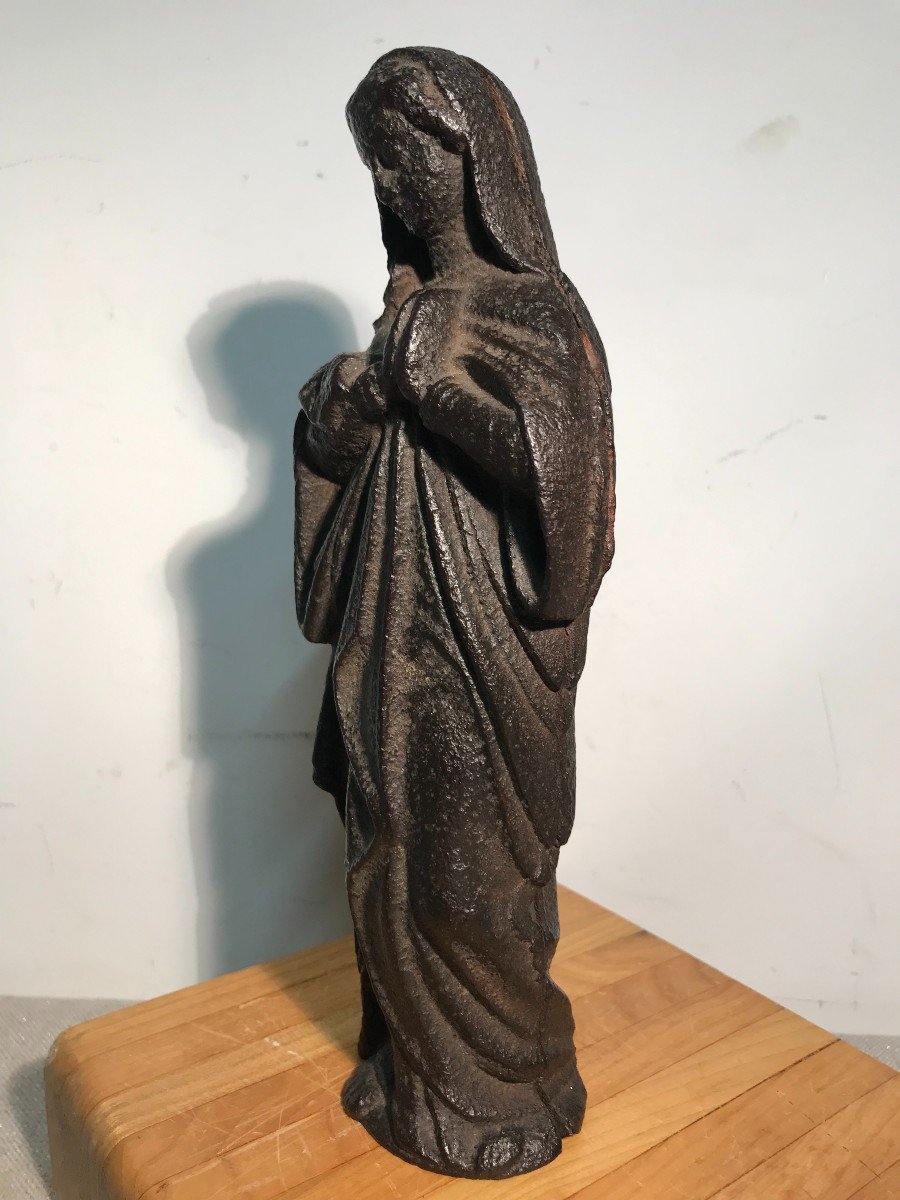 Vierge en fonte époque 18ème siècle-photo-4