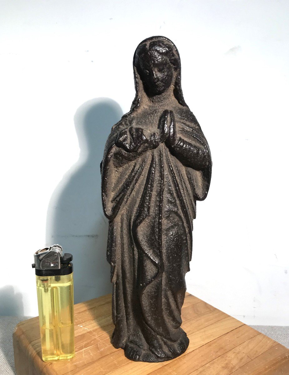 Vierge en fonte époque 18ème siècle
