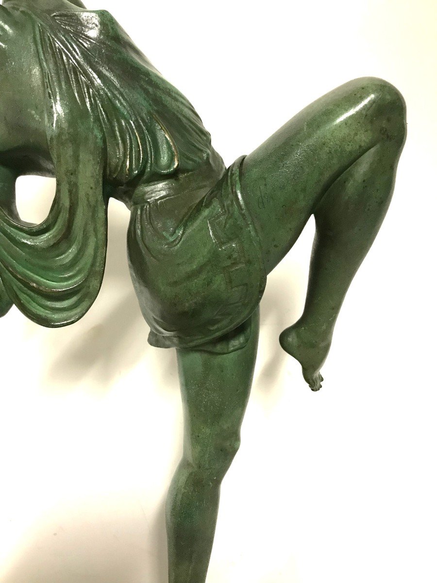 Art Deco Bronze Sculpture 1930 By Pierre Le Faguays-photo-4