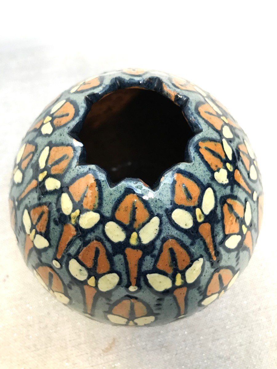 Paul Jacquet Enamelled Ceramic Vase 1930-photo-3