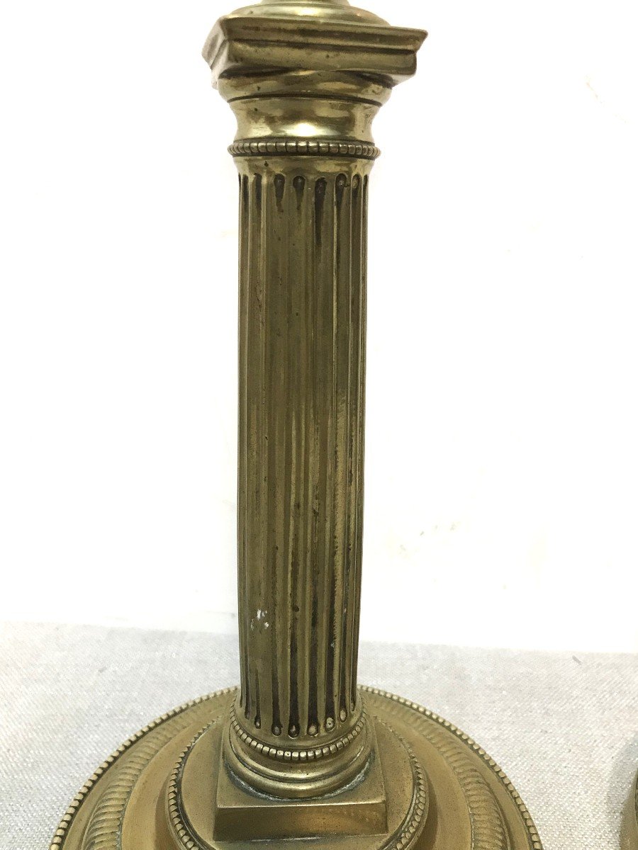 Pair Of Louis XVI Period Candlesticks, 18th Century-photo-3