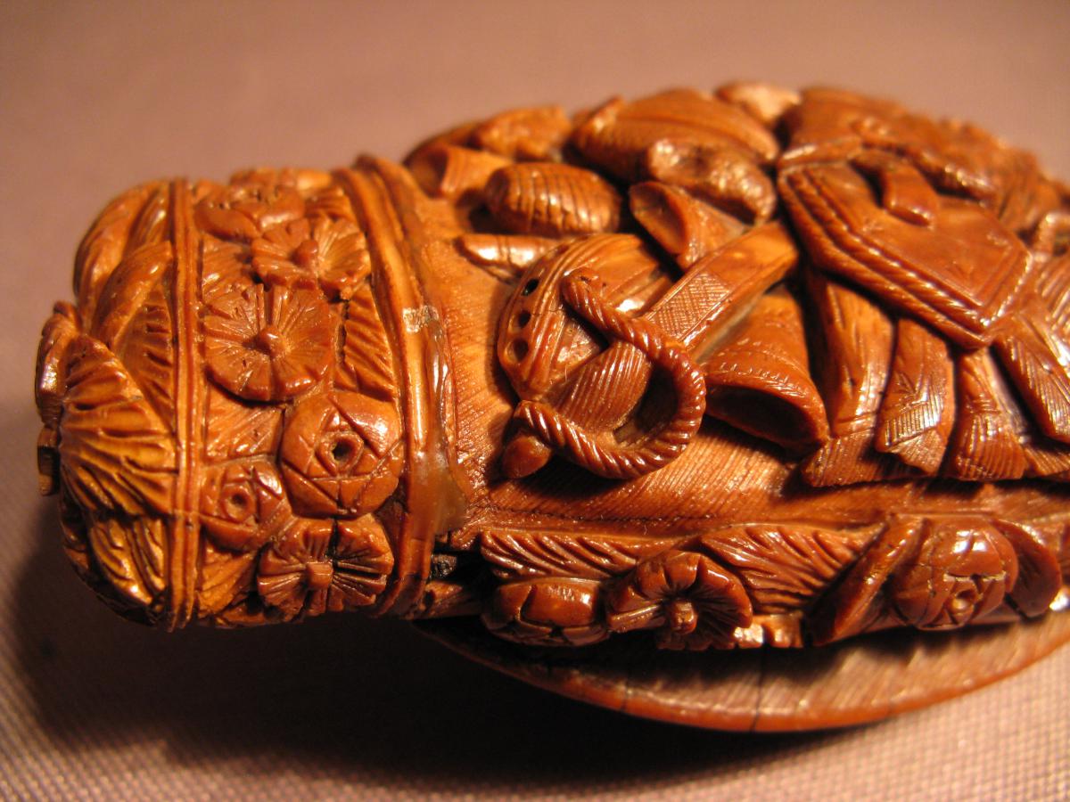 Ancient Art In Popular Corozo Snuffbox-photo-5