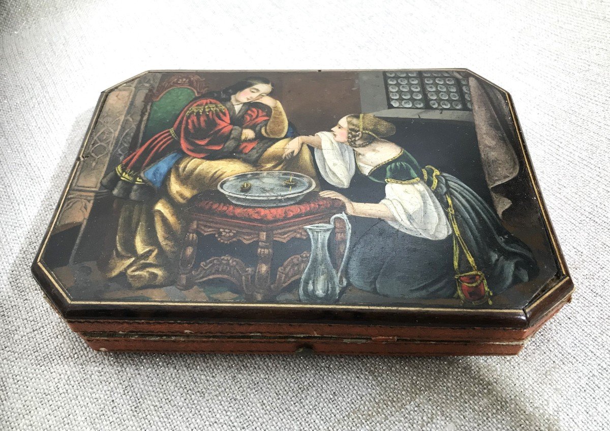 Coffret à bijoux peinture Renaissance Hollandaise-photo-2