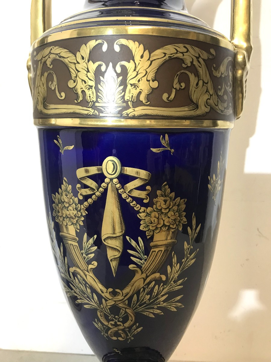 Large Pair Of Jaget And Pinon Tours Vases-photo-4