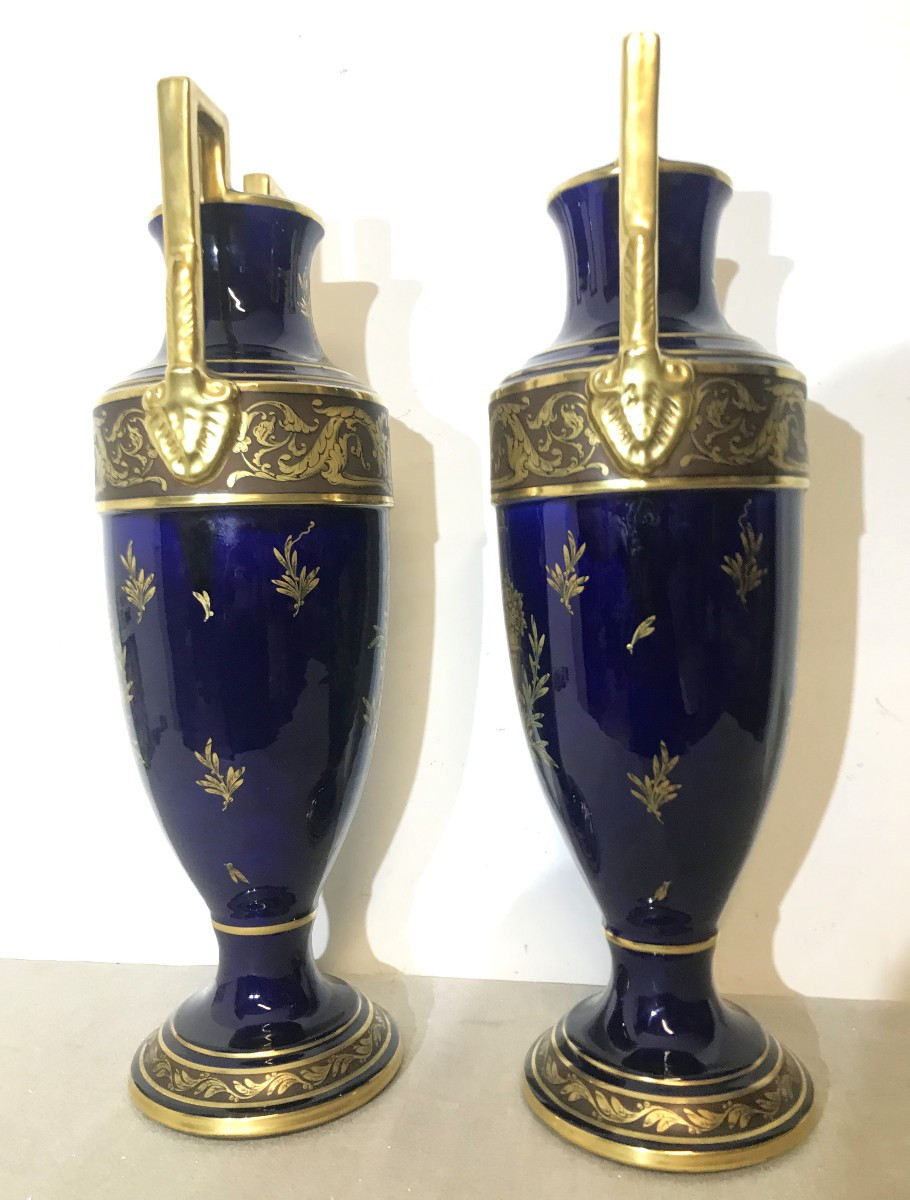 Large Pair Of Jaget And Pinon Tours Vases-photo-2