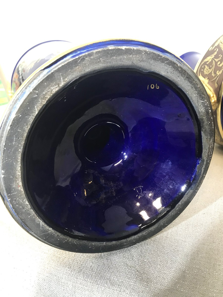 Large Pair Of Jaget And Pinon Tours Vases-photo-5