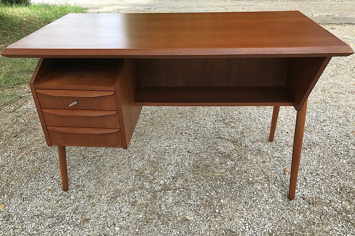 Bureau en teck par Gunnar Nielsen 1960-photo-4