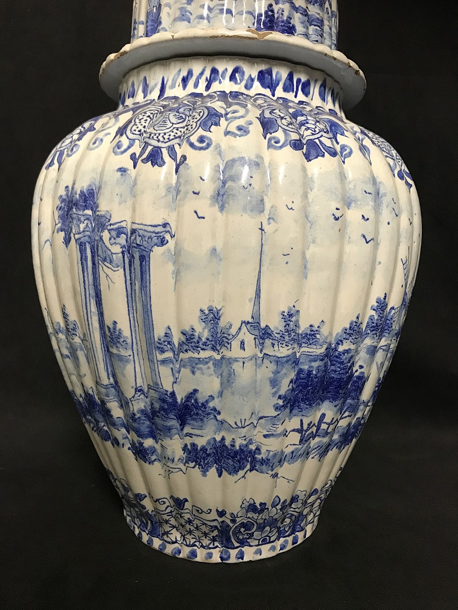 18th Century Delft Covered Pot-photo-2