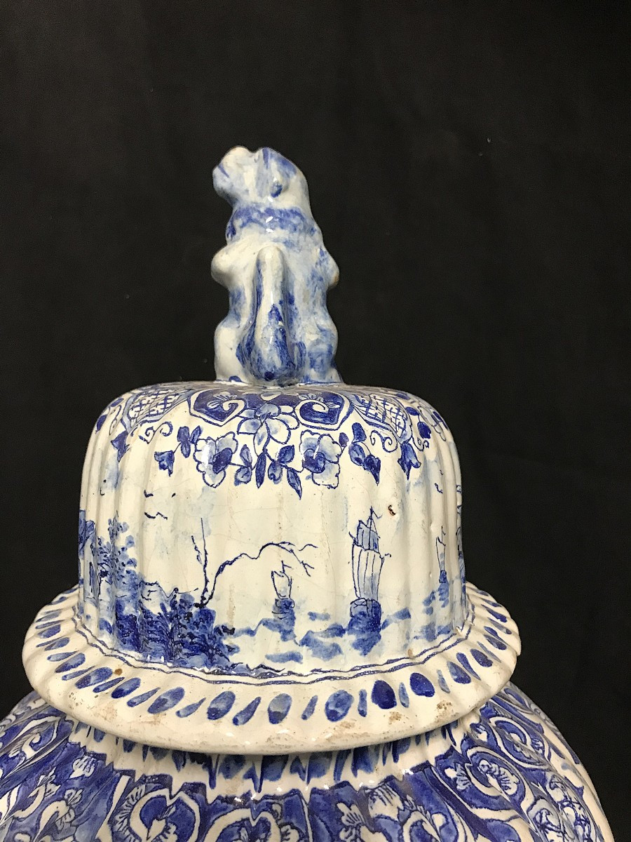 18th Century Delft Covered Pot-photo-4