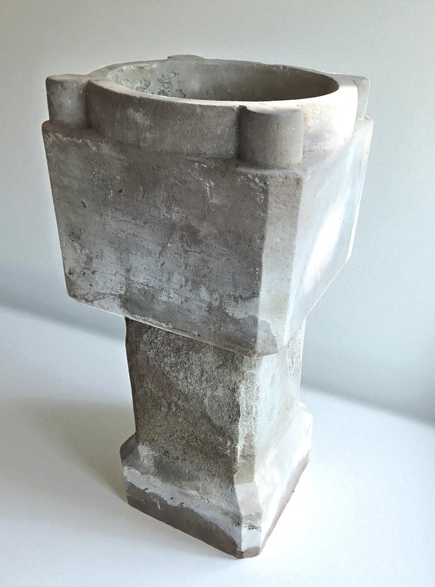 Stone Chapel Baptismal Font Or Holy Water Font-photo-2