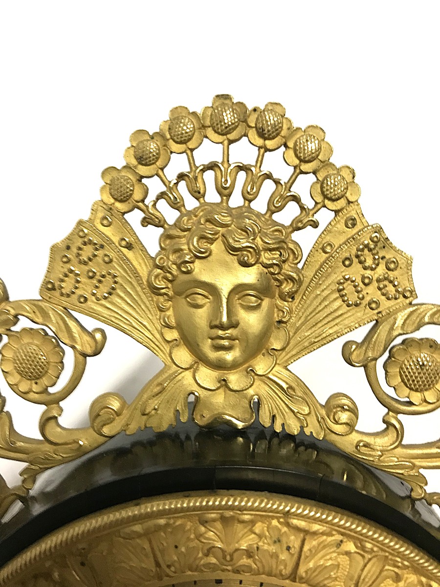 Pendule lyre époque Restauration vers 1830 mouvement à fil-photo-3