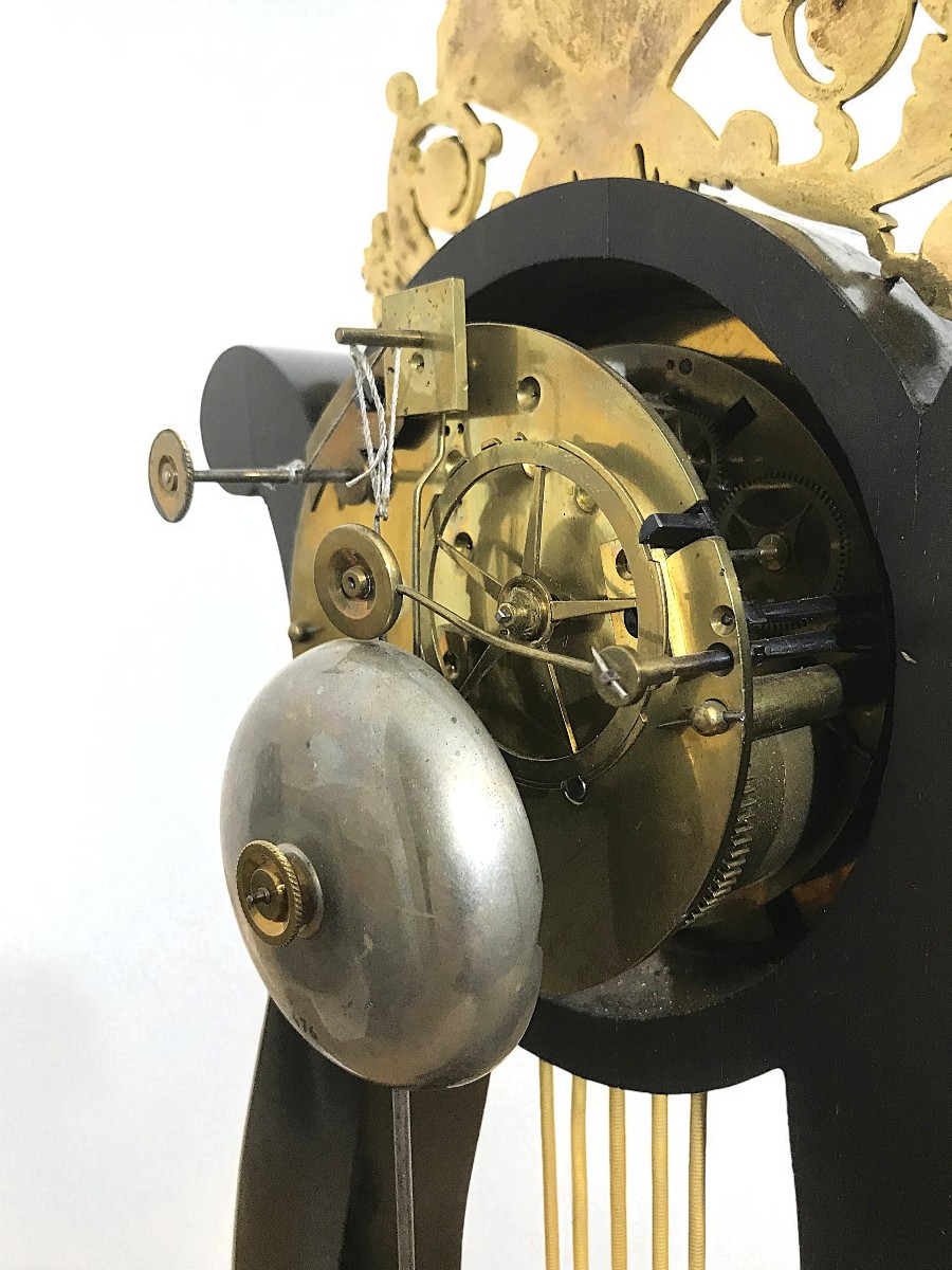 Pendule lyre époque Restauration vers 1830 mouvement à fil-photo-6