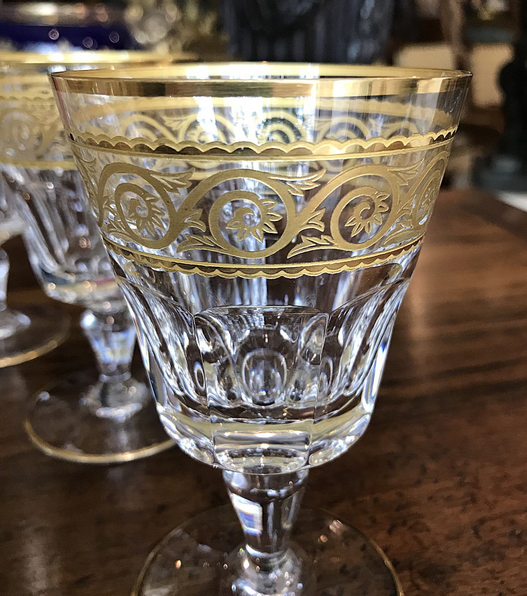 12 Baccarat Crystal Wine Glasses, Eldorado Model-photo-4