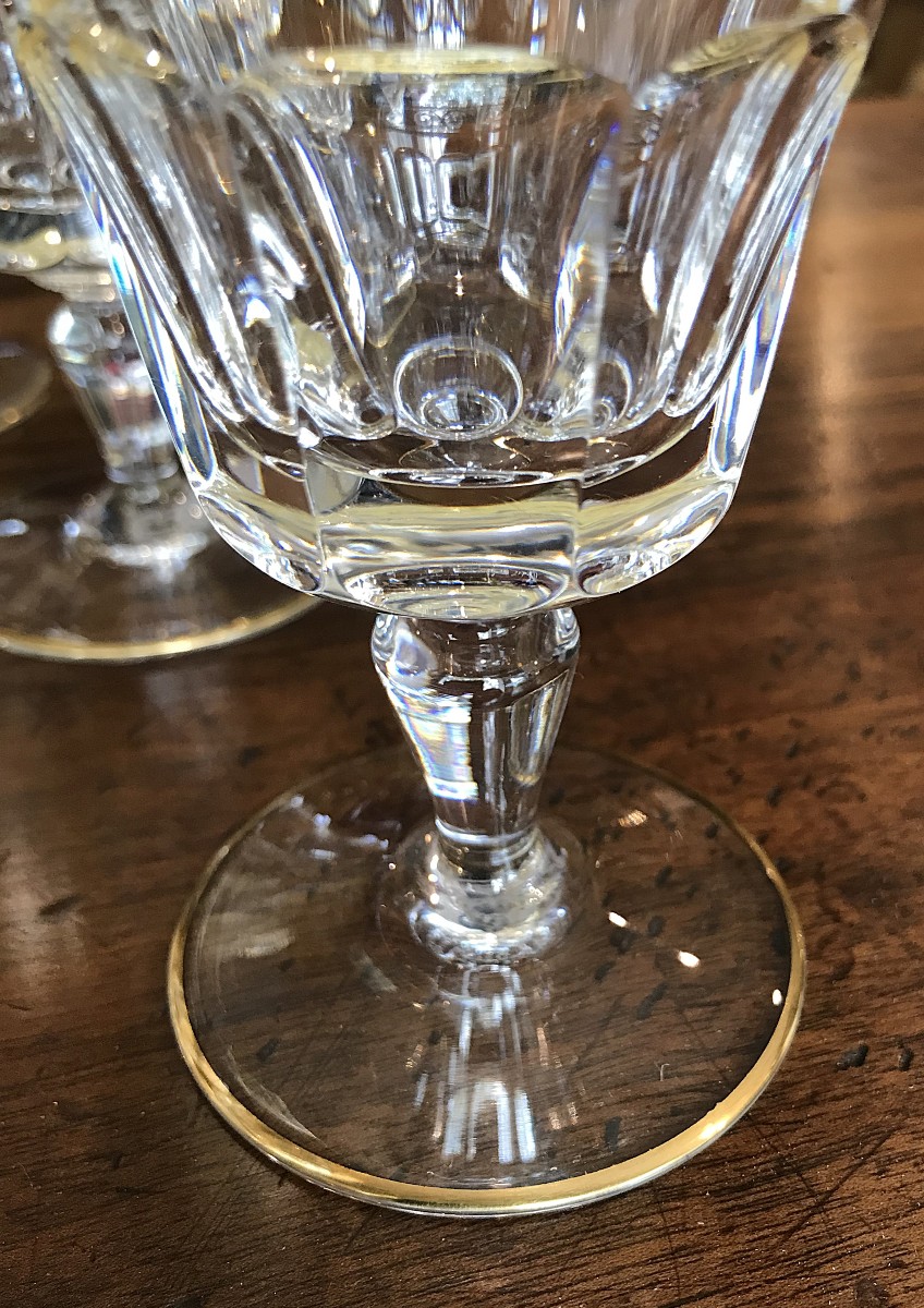 12 Baccarat Crystal Wine Glasses, Eldorado Model-photo-1