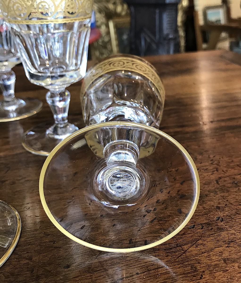 12 Baccarat Crystal Wine Glasses, Eldorado Model-photo-2