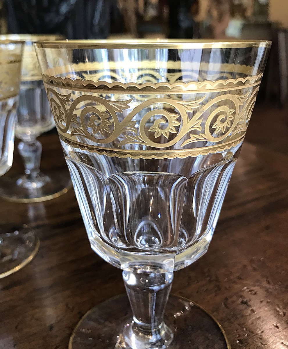 12 Baccarat Crystal Water Glasses, Eldorado Model-photo-4