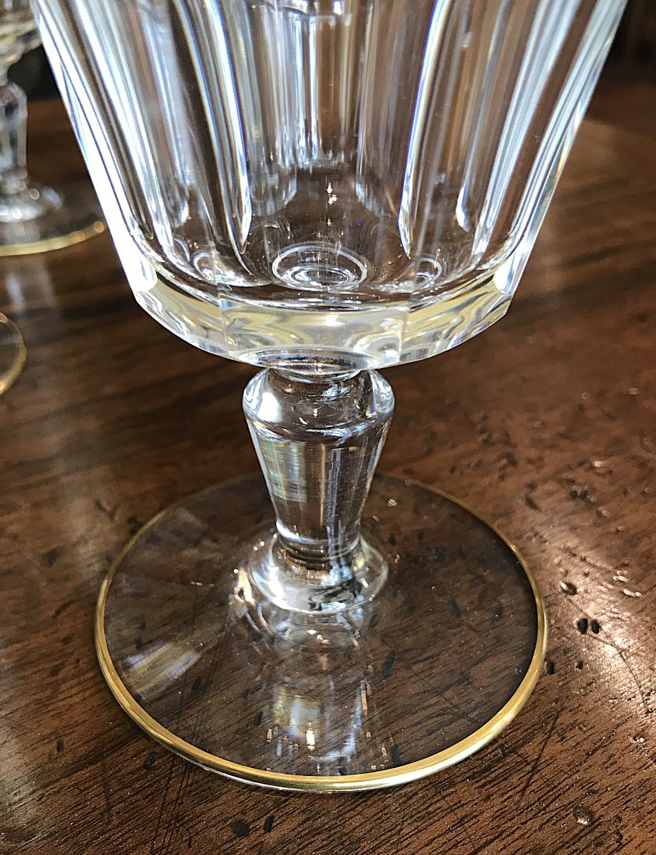 12 Baccarat Crystal Water Glasses, Eldorado Model-photo-2