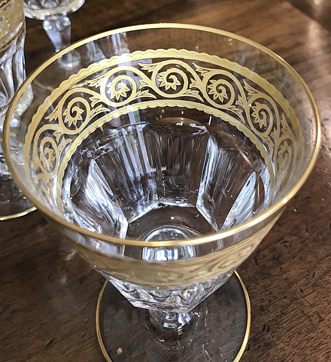 12 Baccarat Crystal Water Glasses, Eldorado Model-photo-3