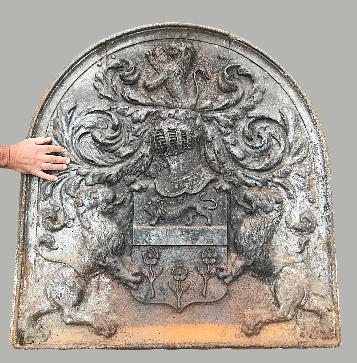 17th Century Cast Iron Fireplace Plate