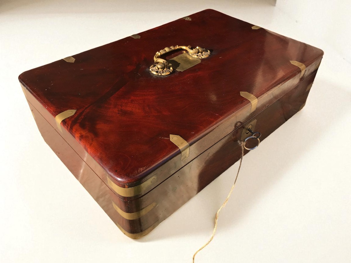 Coffret de pistolets d'officier 19ème siècle-photo-5