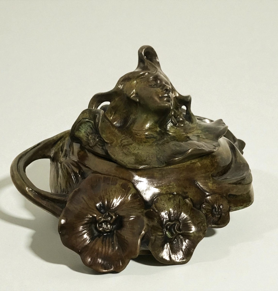 Art Nouveau Bronze Bonbonnière By Bruchon Emile-photo-2