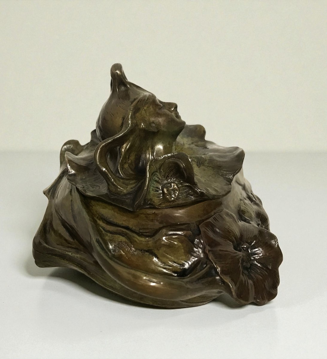 Art Nouveau Bronze Bonbonnière By Bruchon Emile-photo-3