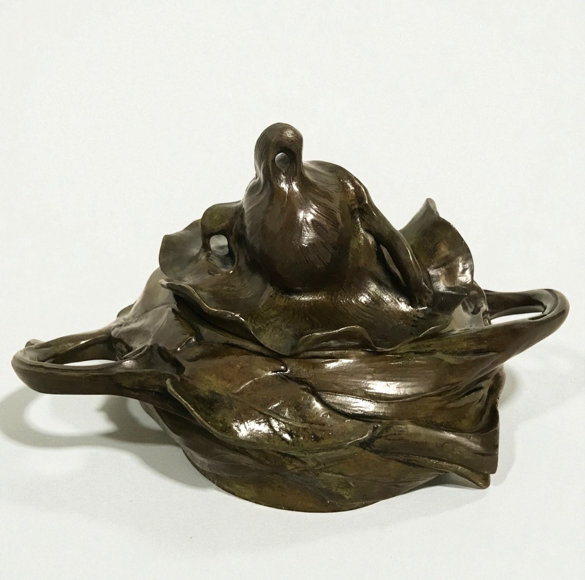 Art Nouveau Bronze Bonbonnière By Bruchon Emile-photo-4