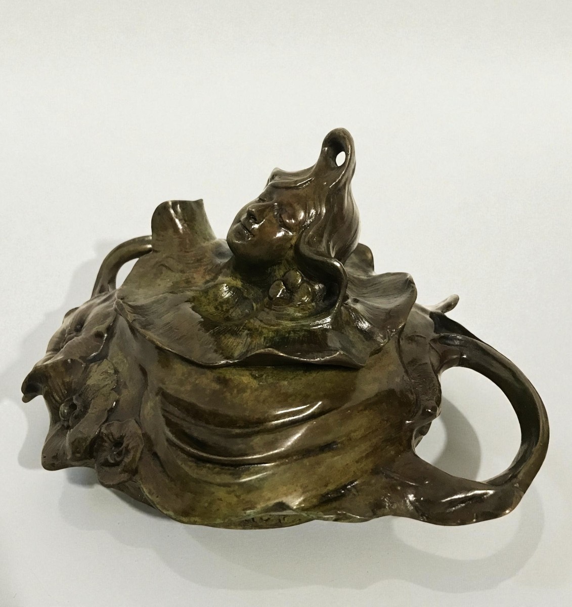 Art Nouveau Bronze Bonbonnière By Bruchon Emile-photo-2