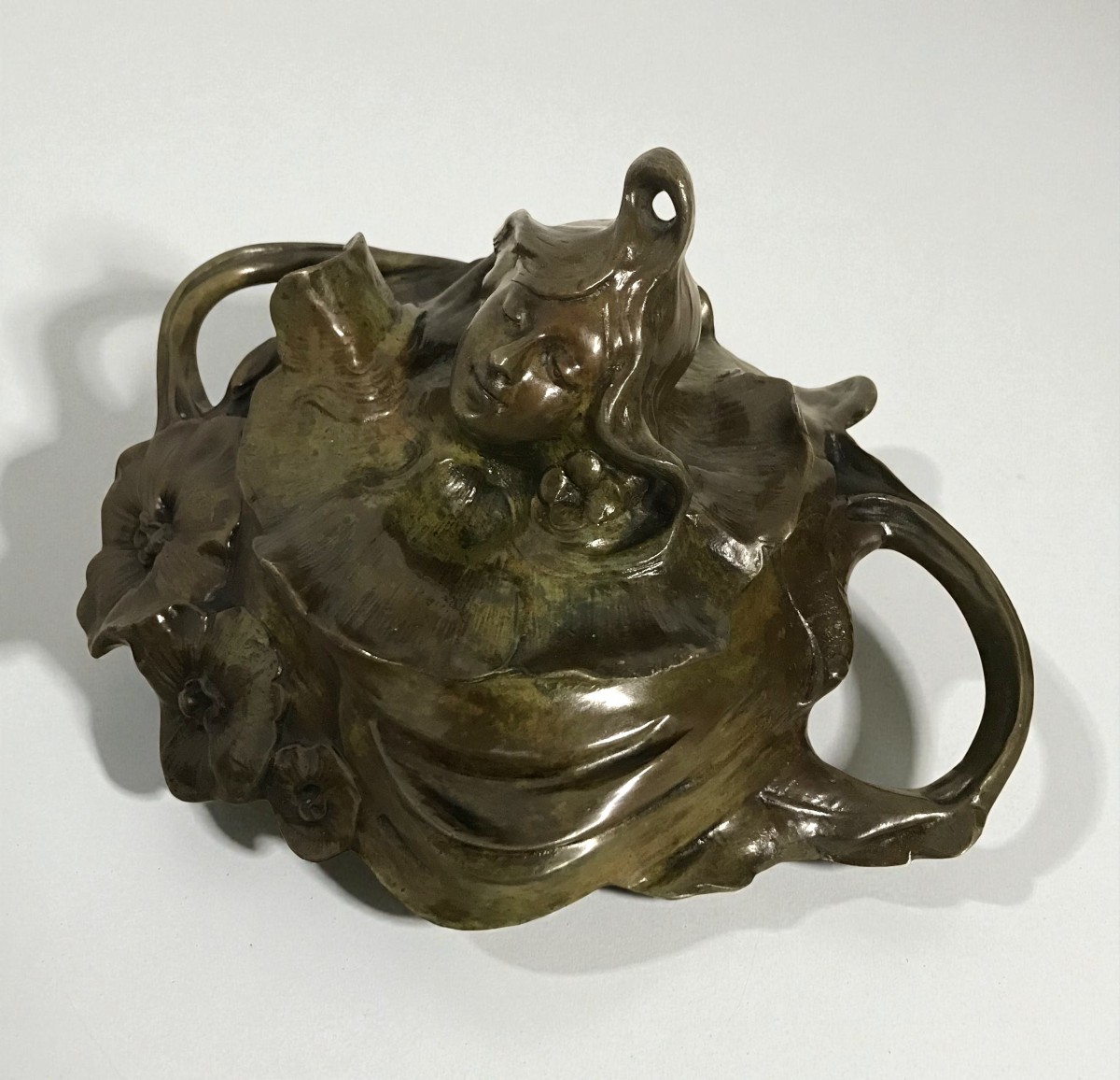 Art Nouveau Bronze Bonbonnière By Bruchon Emile-photo-3