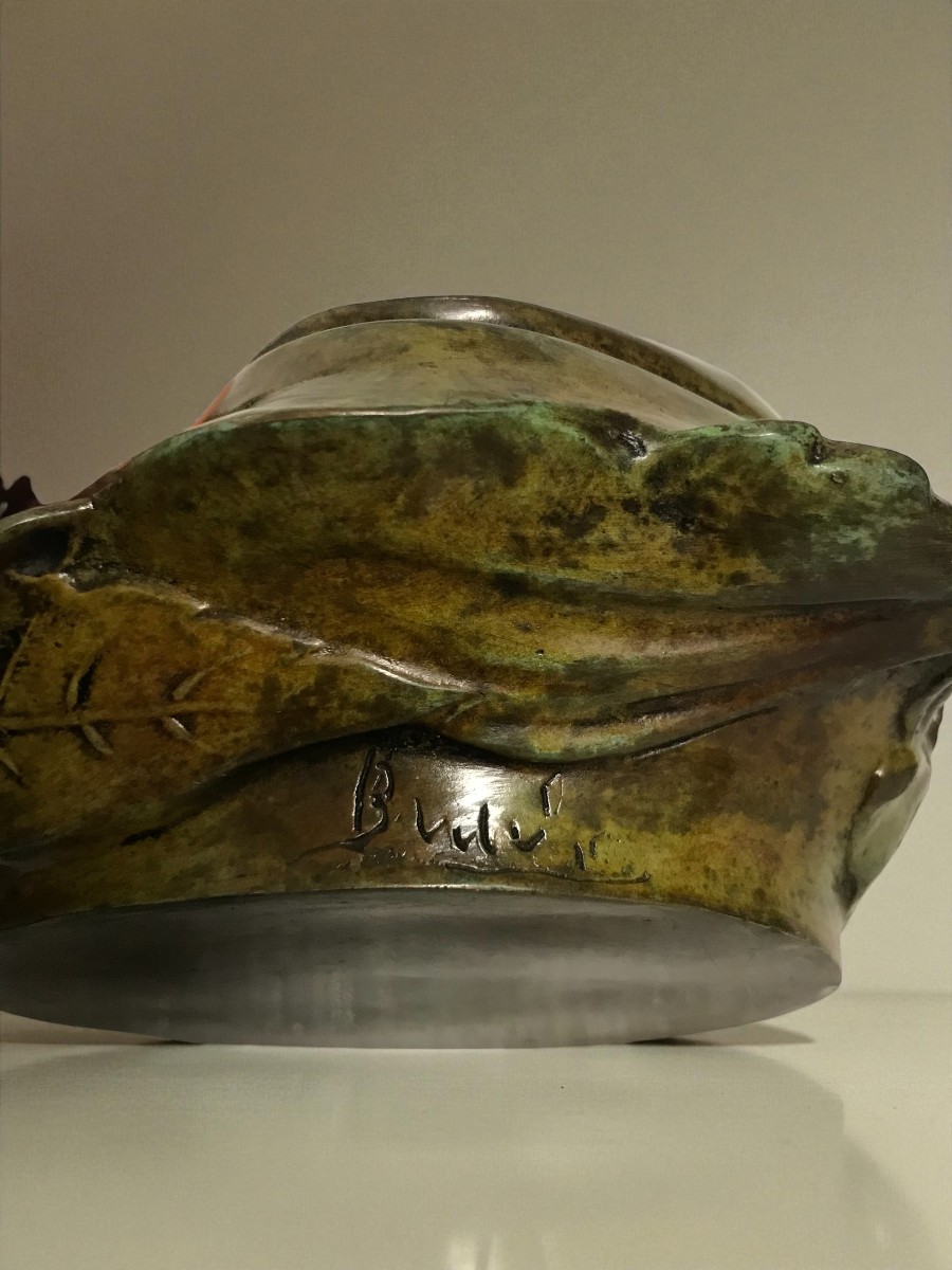 Art Nouveau Bronze Bonbonnière By Bruchon Emile-photo-7