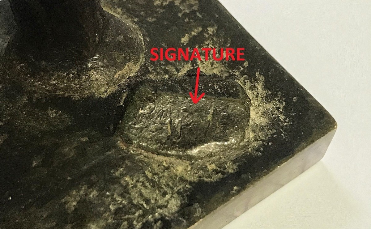 Bronze Sculpture Signed Barye: Tiger Or Lioness And Snake On A Tree-photo-5