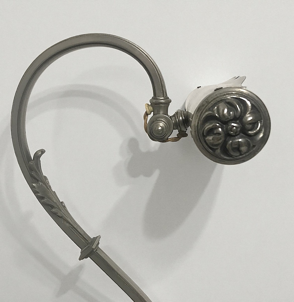 Paire de lampes articulées en bronze nickelé-photo-6