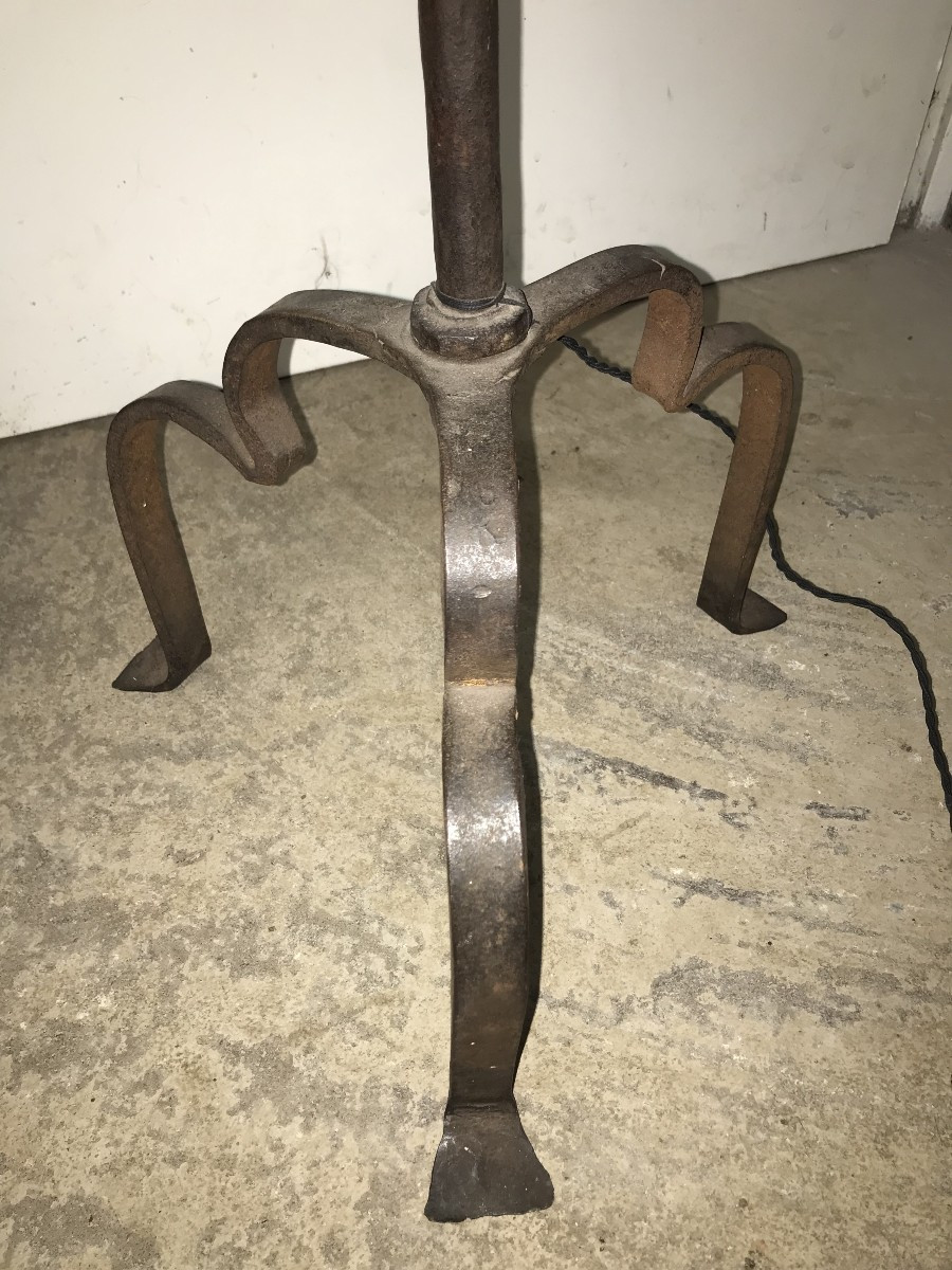 Grand chandelier en fer forgé de style Médiéval-photo-3