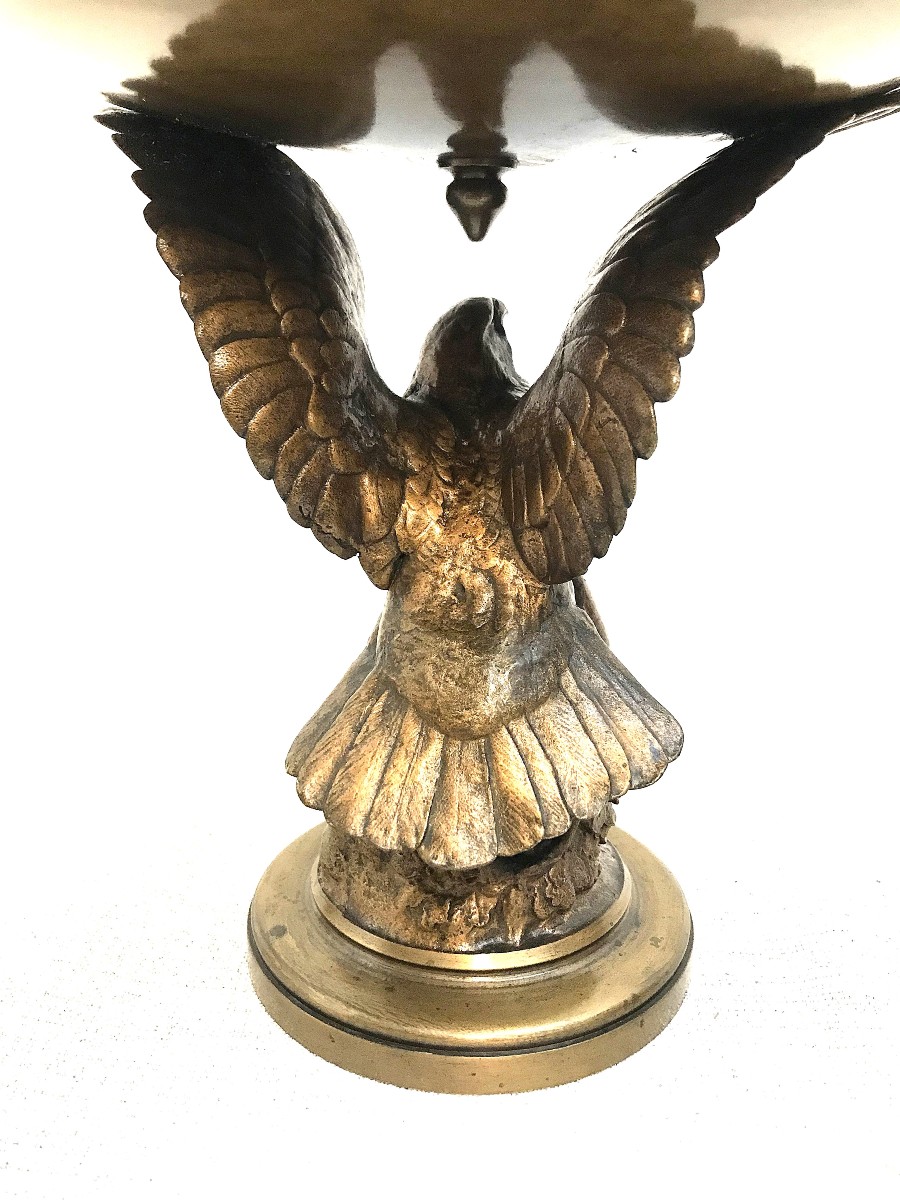 Coupe à l'aigle en bronze signé A . Cain-photo-2