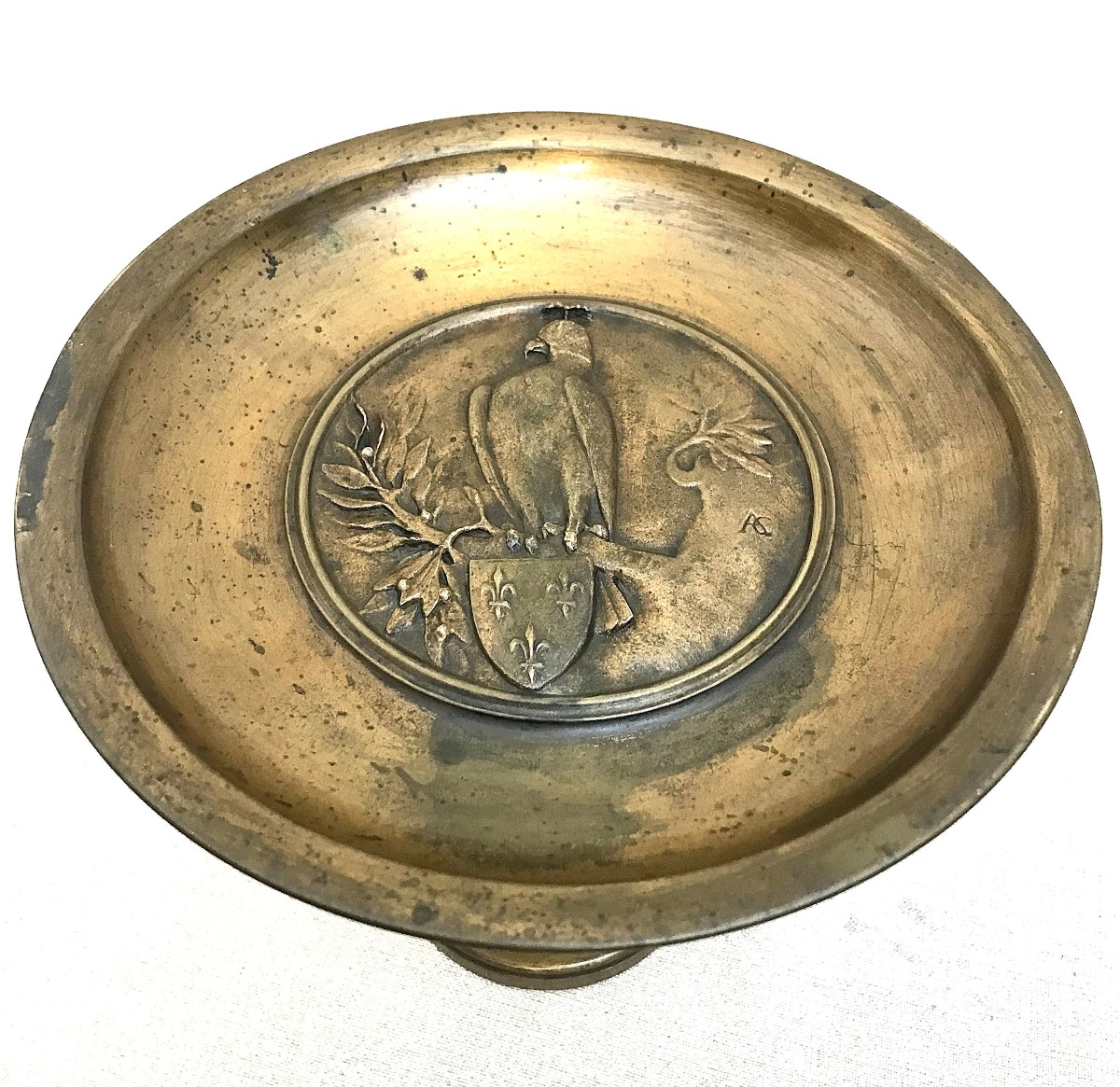 Coupe à l'aigle en bronze signé A . Cain-photo-6