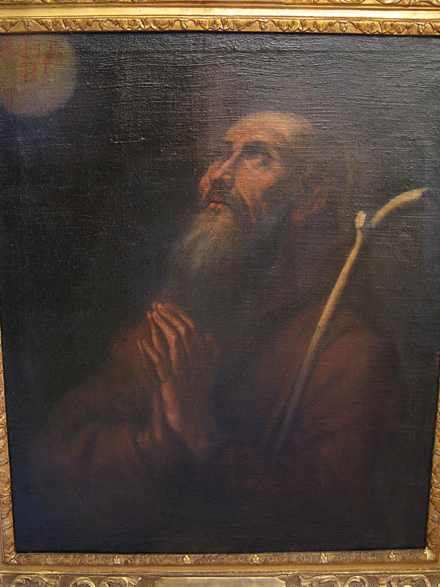 Tableau huile sur toile l'extase de saint Augustin -photo-2