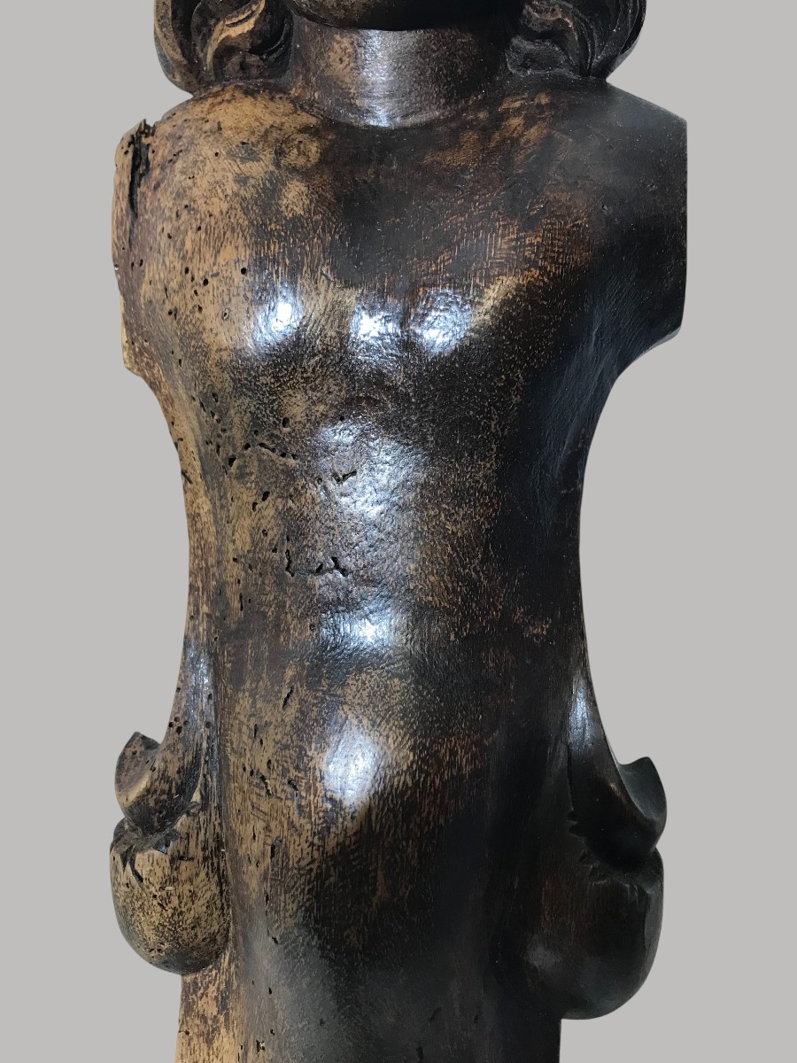 Cariatide ange haute époque fin 16ème - début 17ème-photo-1