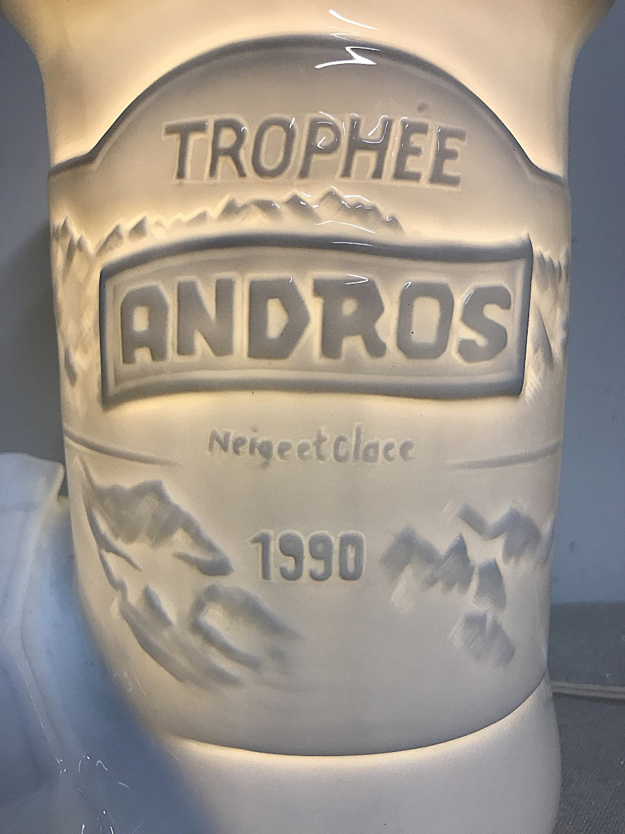 Veilleuse en porcelaine de Limoges, trophée Andros 1990 compétition automobiles-photo-2