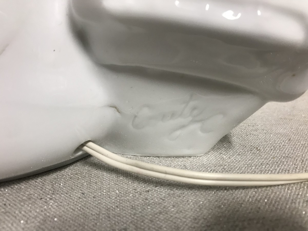 Veilleuse en porcelaine de Limoges, trophée Andros 1990 compétition automobiles-photo-4