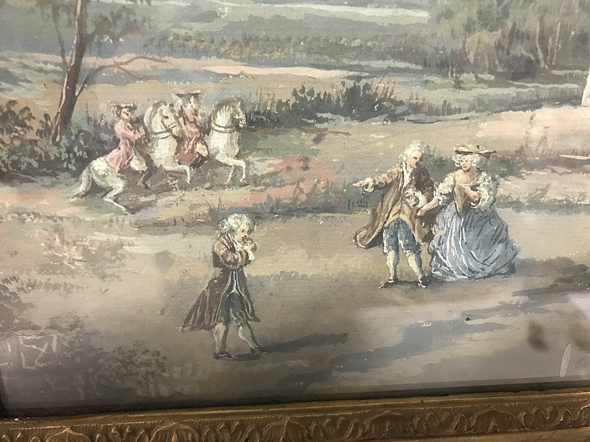 Gouache 18ème siècle-photo-3