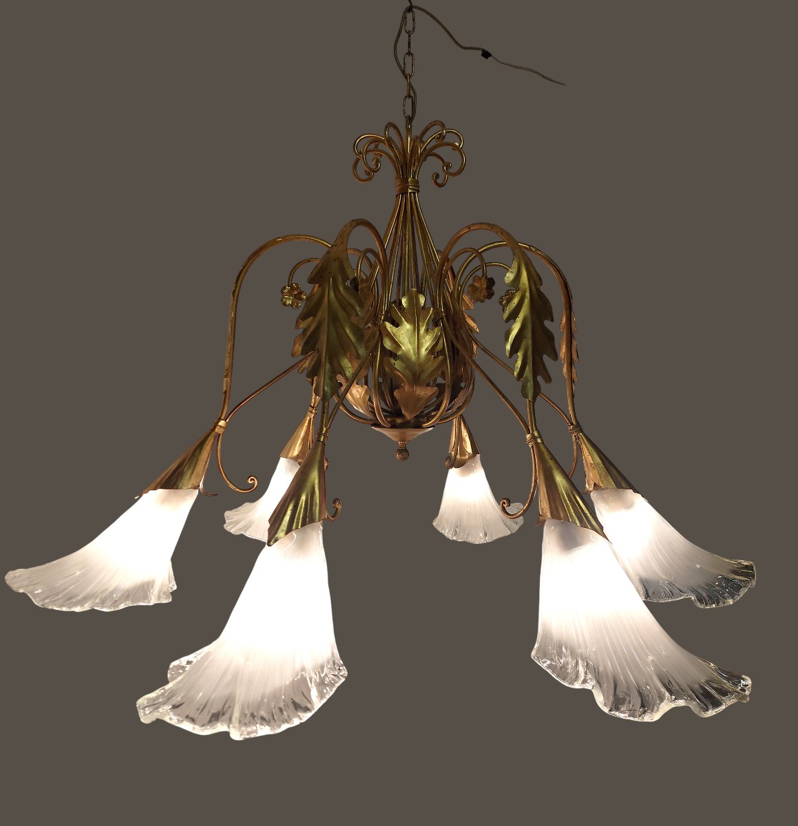 Grand lustre année 70 verrerie Murano Euro lamp Art Firenze-photo-3