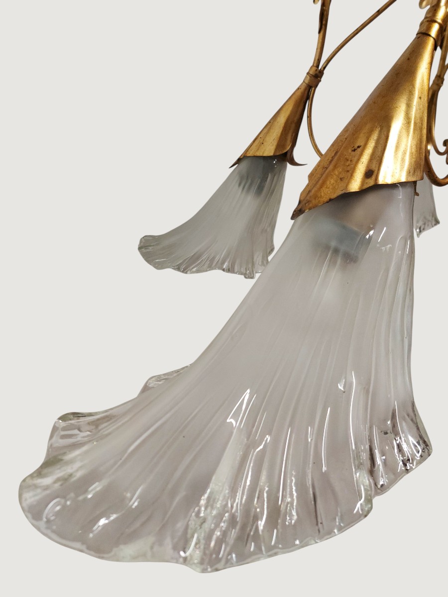 Grand lustre année 70 verrerie Murano Euro lamp Art Firenze-photo-1