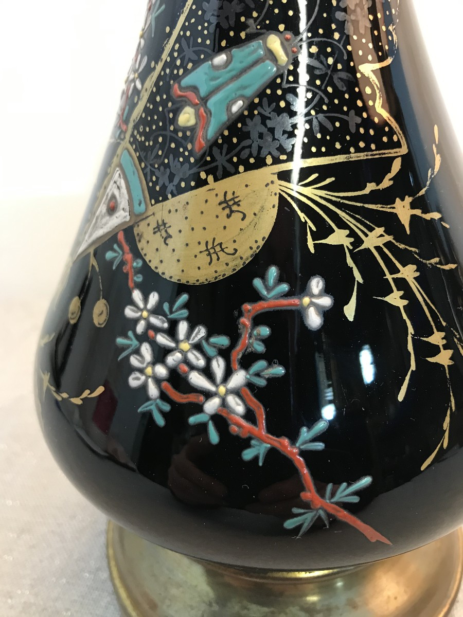 Pair Of Enameled Oil Lamps-photo-1