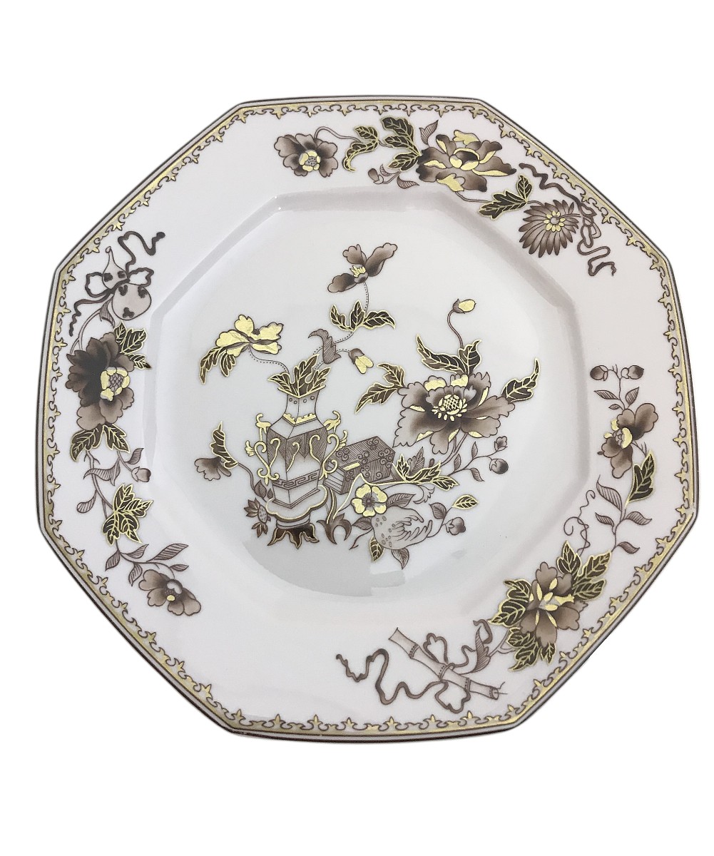 Five Octagonal Limoges Raynaud Sakai Pattern Plates-photo-2