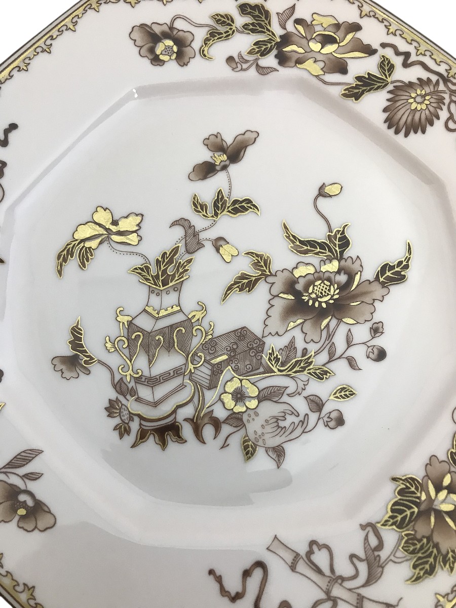 Five Octagonal Limoges Raynaud Sakai Pattern Plates-photo-3