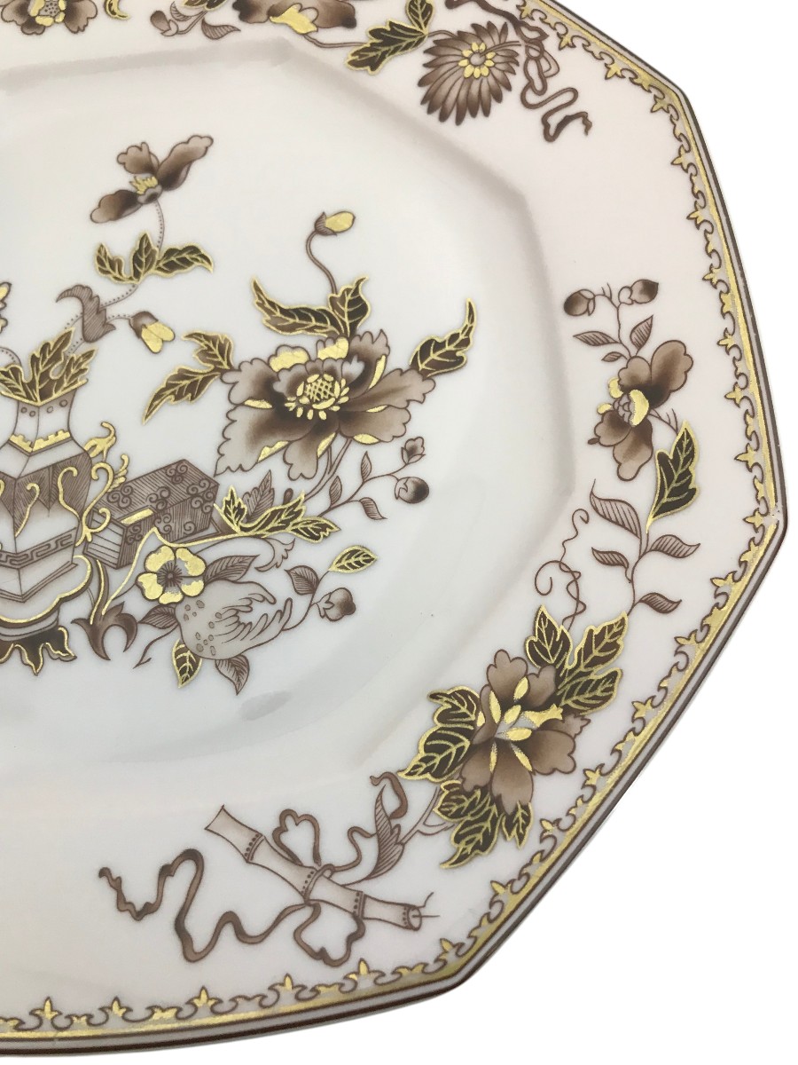 Five Octagonal Limoges Raynaud Sakai Pattern Plates-photo-4