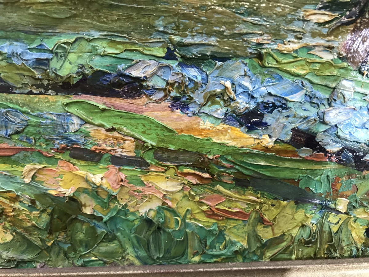 Oil Painting On Canvas, Landscape By Albert Falte, 1946-photo-2