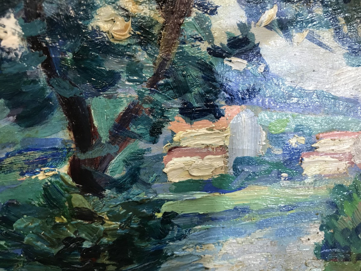 Oil Painting On Canvas, Landscape By Albert Falte, 1946-photo-3